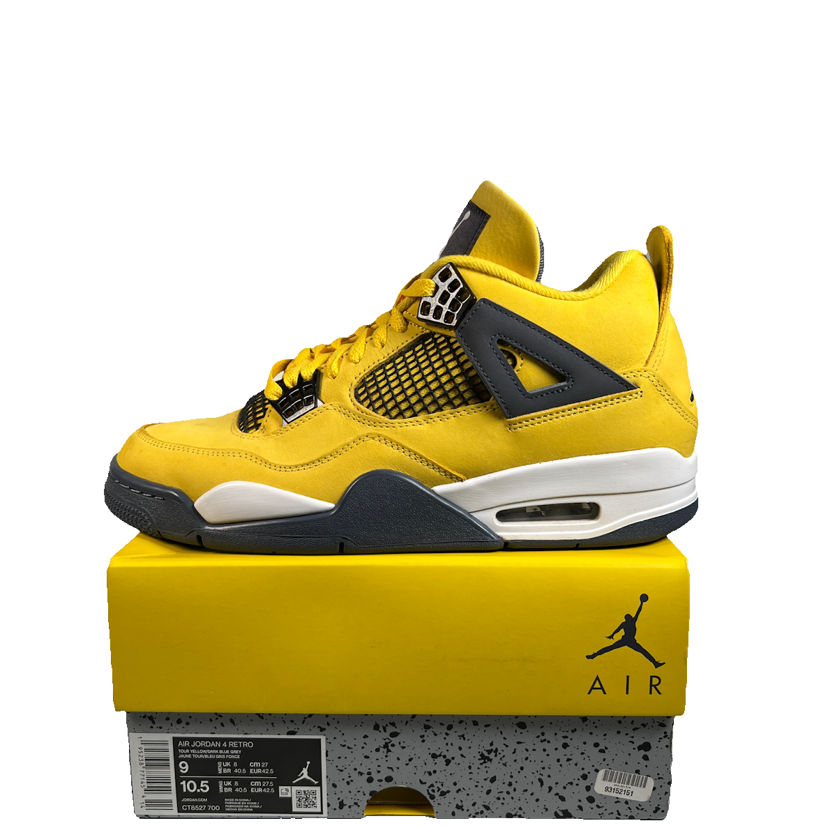 Jordan 4 Lightning (2020) Size 9 USED s22783