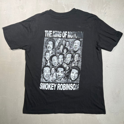 Motown Smokey Robinson Black Tee Size Large USED v18963