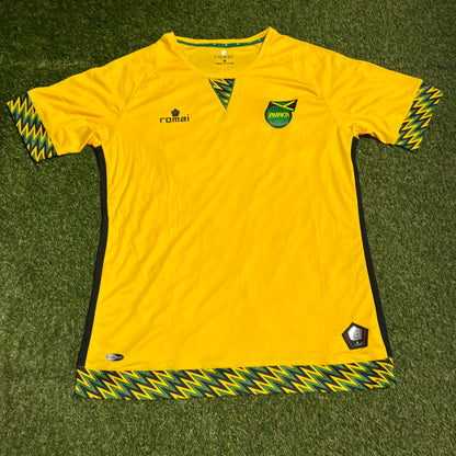 Jamaica Football Federation Yellow Jersey Size Large USED v16294