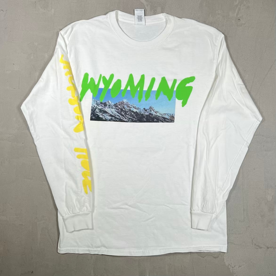 Kanye West Wyoming Album Cover White Longsleeve Size Medium USED x18600