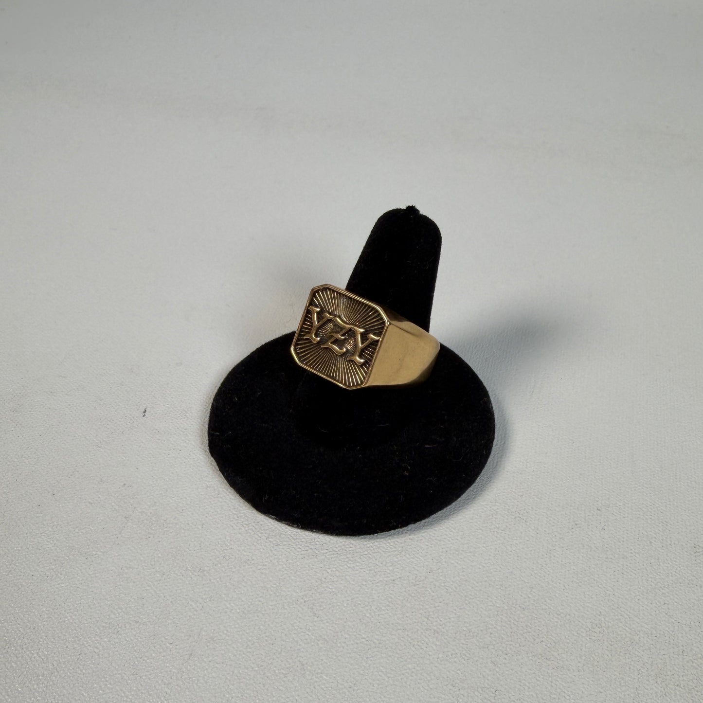Yeezy Season 2 Merch YZY Gold Ring Size 9 USED x12030