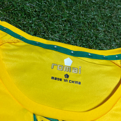 Jamaica Football Federation Yellow Jersey Size Large USED v16294
