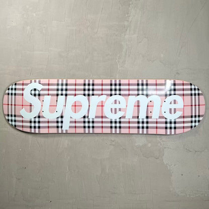 Supreme Burberry Pink Skateboard (2022) NEW x18819