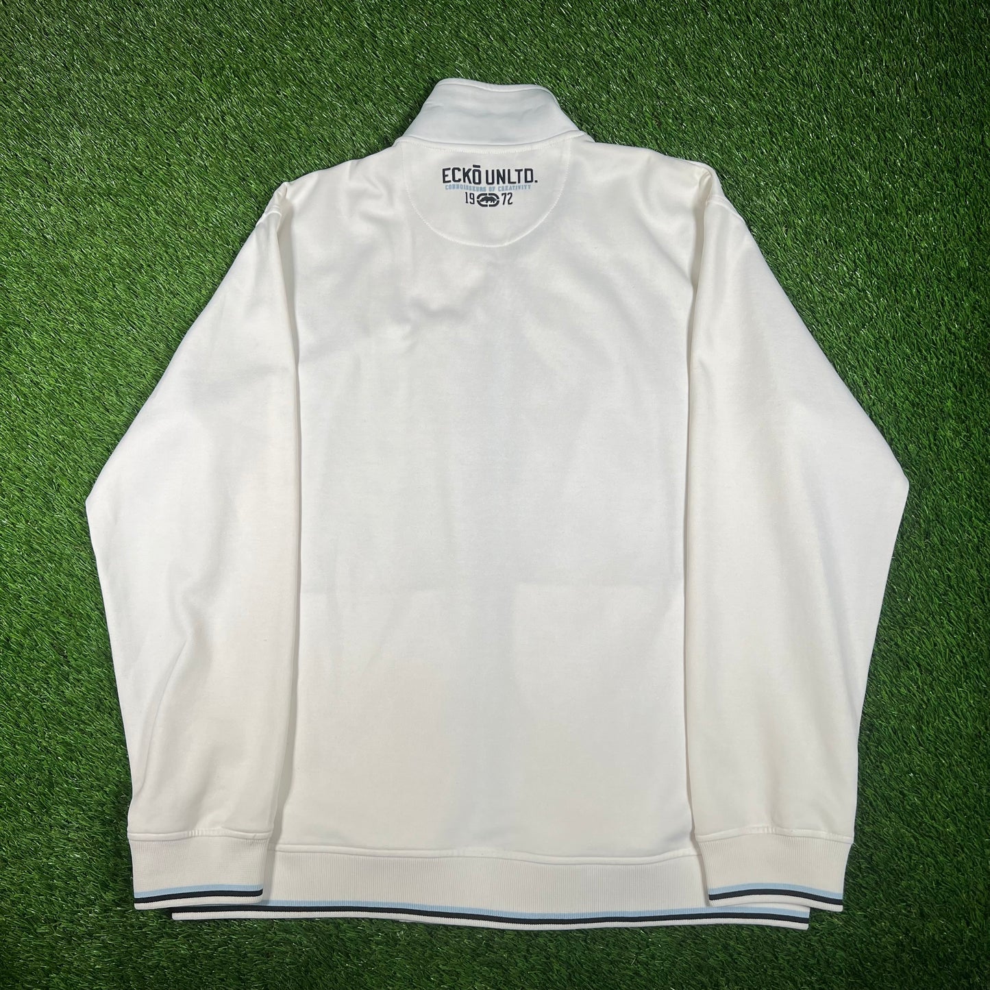 Y2K Ecko Unlimited White Full Zip Track Jacket Size XL USED v17633