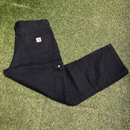 Carhartt Black Ripstop Utility Pants Size 38 NEW v16359