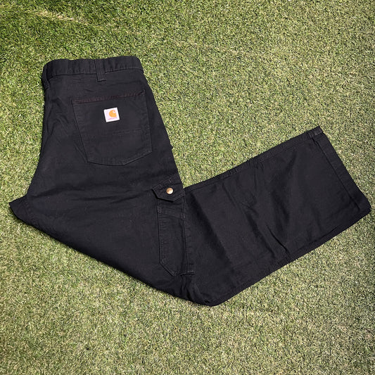Carhartt Black Ripstop Utility Pants Size 38 NEW v16359