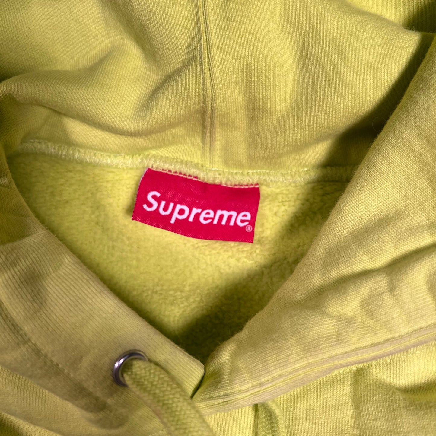 Supreme Smurfs Hooded Sweatshirt Acid Green (2020) Size Large USED x16515