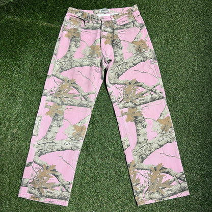 Stussy Workgear Real Camo Pink Pants Size 32 USED x13945