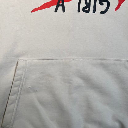 Nike SB Skate Like A Girl Light Bone Hoodie Size Large USED x16882