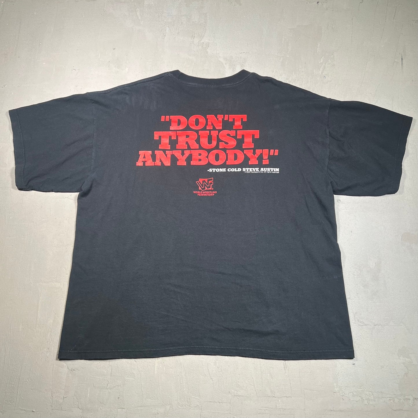 1998 Stone Cold Rattlesnake "Don't Trust Anybody" Black Tee Size XXL USED v19395