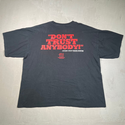 1998 Stone Cold Rattlesnake "Don't Trust Anybody" Black Tee Size XXL USED v19395