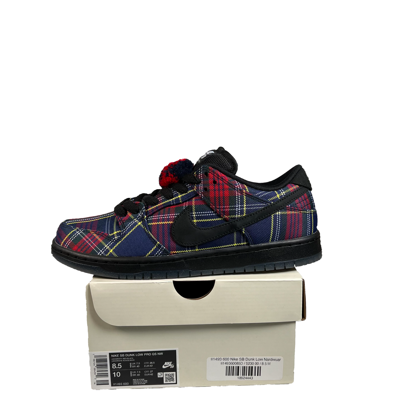 Nike SB Dunk Low Nardwuar (2025) Size 8.5 NEW s22247