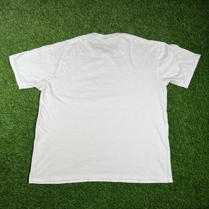 Stussy Nike Citys White Tee Size Large USED x14616