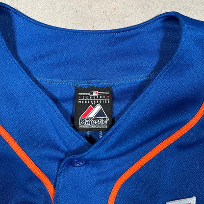 Y2K New York Mets David Wright Jersey Blue Size XXL USED v19348