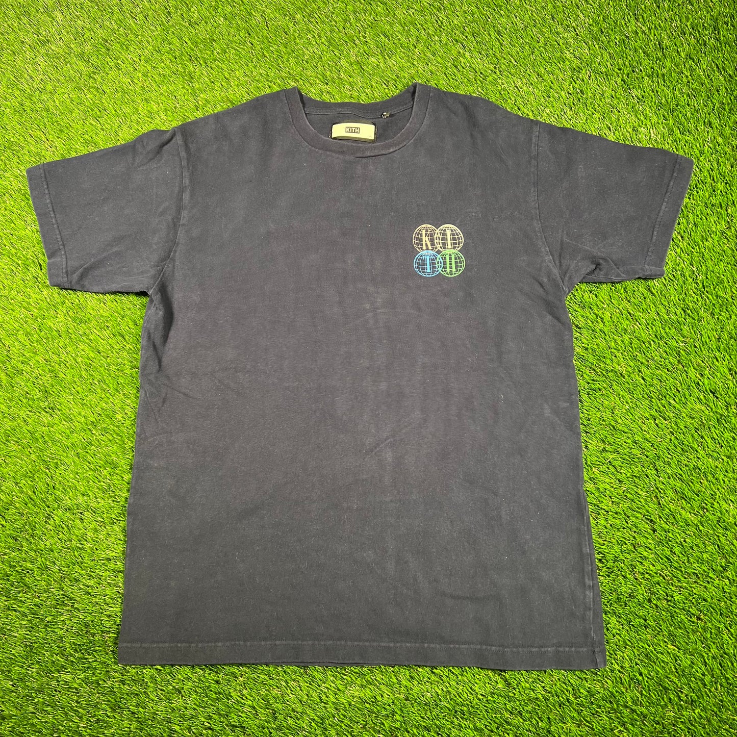 Kith Navy Logo Tee Size XL USED x15708