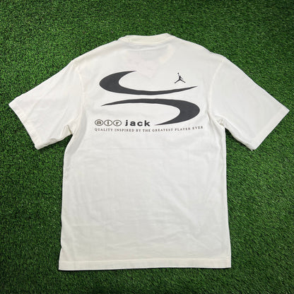 Travis Scott Jordan JumpanJack White Tee Size Small NEW x16511