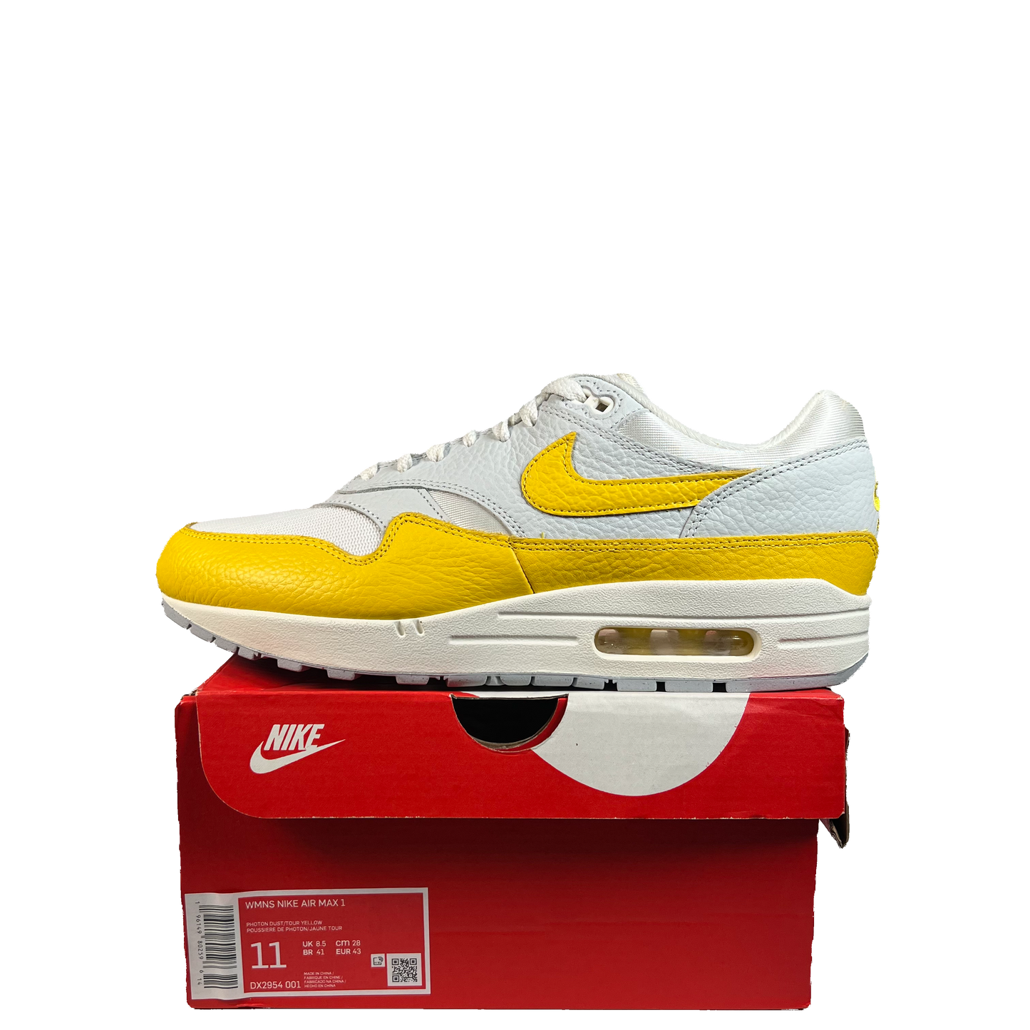 Nike Air Max 1 Tour Yellow (2022) Size 9.5m / 11w USED s21924