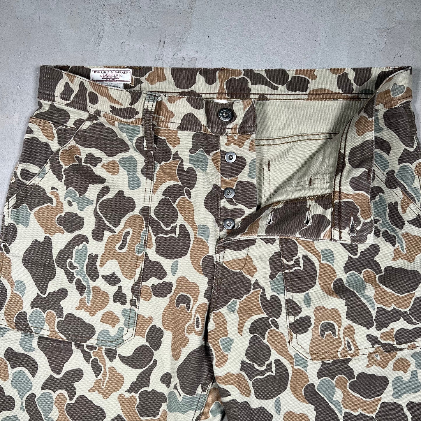 J. Crew Wallace and Barnes Duck Camo Workwear Pants Size 34 USED v19503
