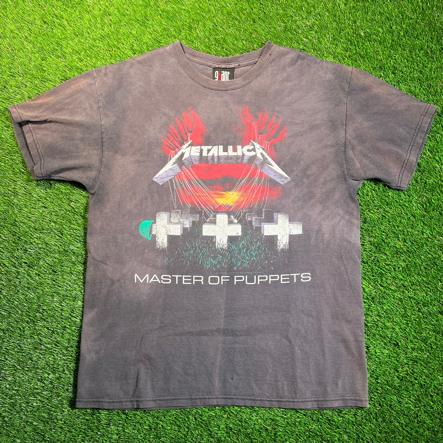 2007 Metallica Master of Puppets Black Tee Size Large USED v18871