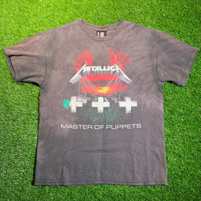2007 Metallica Master of Puppets Black Tee Size Large USED v18871