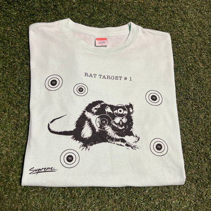 Supreme 2007 Rat Target Teal Tee Size Large USED x13851