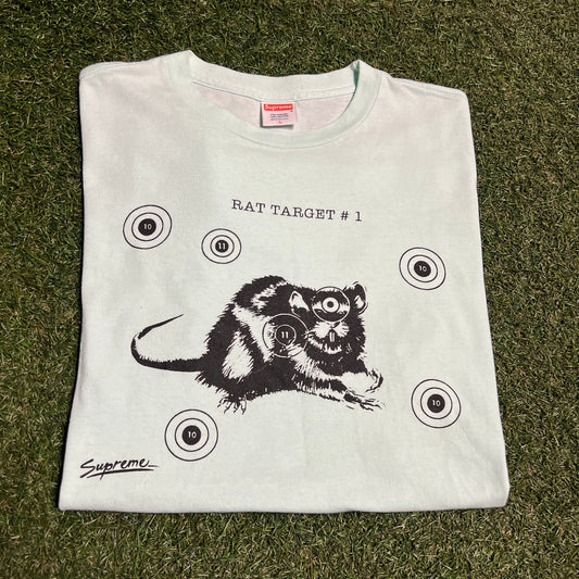 Supreme 2007 Rat Target Teal Tee Size Large USED x13851