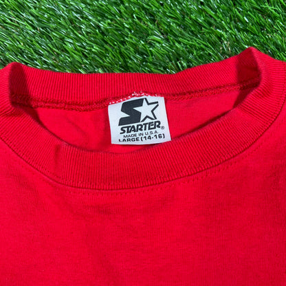 1998 New York Yankees Bernie Williams Starter Red Tee Size Medium USED v16694
