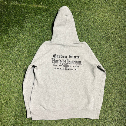 2024 Harley Davidson V Twin Morris Plains NJ Grey Hoodie Size Large USED v16283