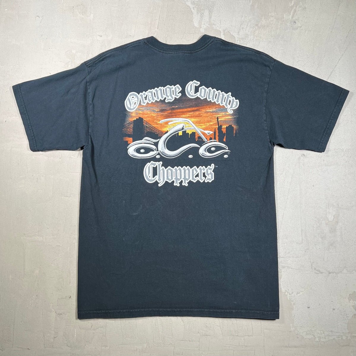 Y2K OCC Choppers Black Tee Size Large USED v20403