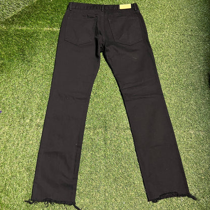 MNML Skull Patches Black Jeans Size 36 USED v16500