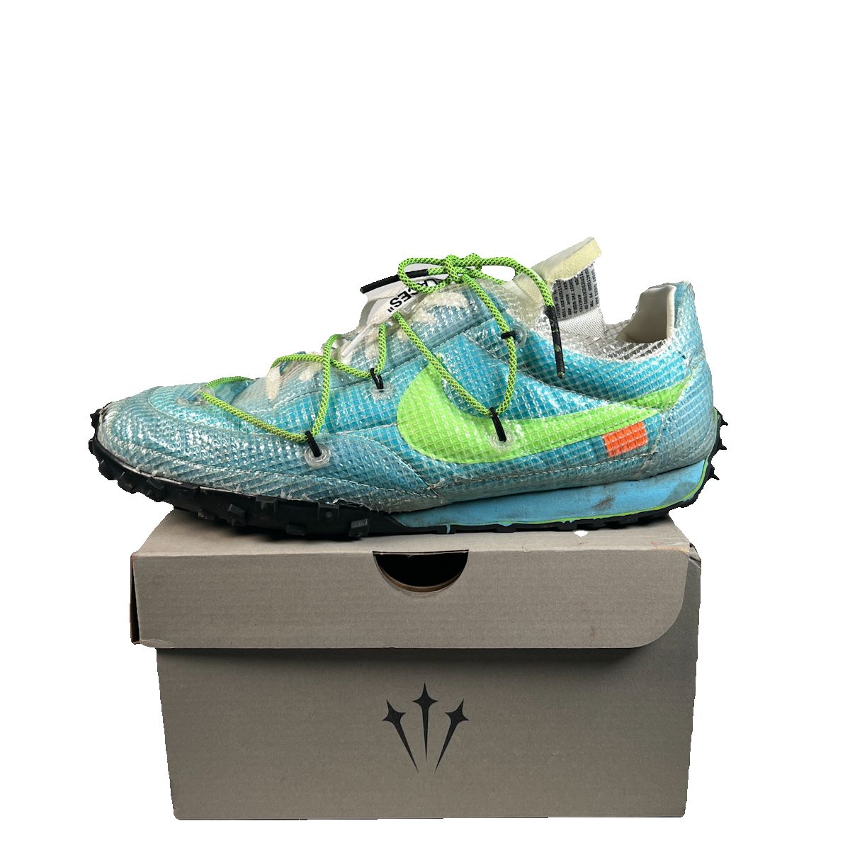 Nike Waffle Racer Off White Vivid Sky (2019) Size 11.5m / 13w USED s22661