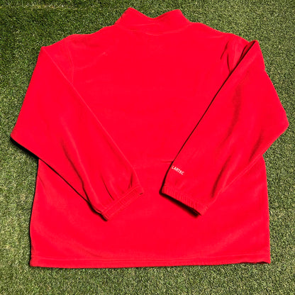 Supreme Polartec Mock Neck Red Fleece Size Large NEW x14049