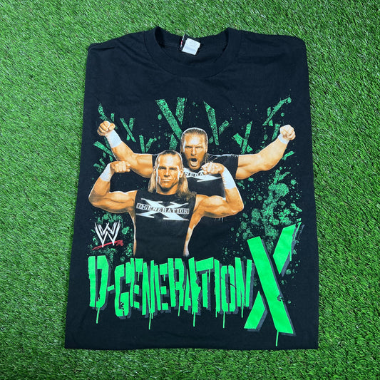 2007 WWE D-Generation Triple H and Shawn Michaels Tee Size Large USED v17103