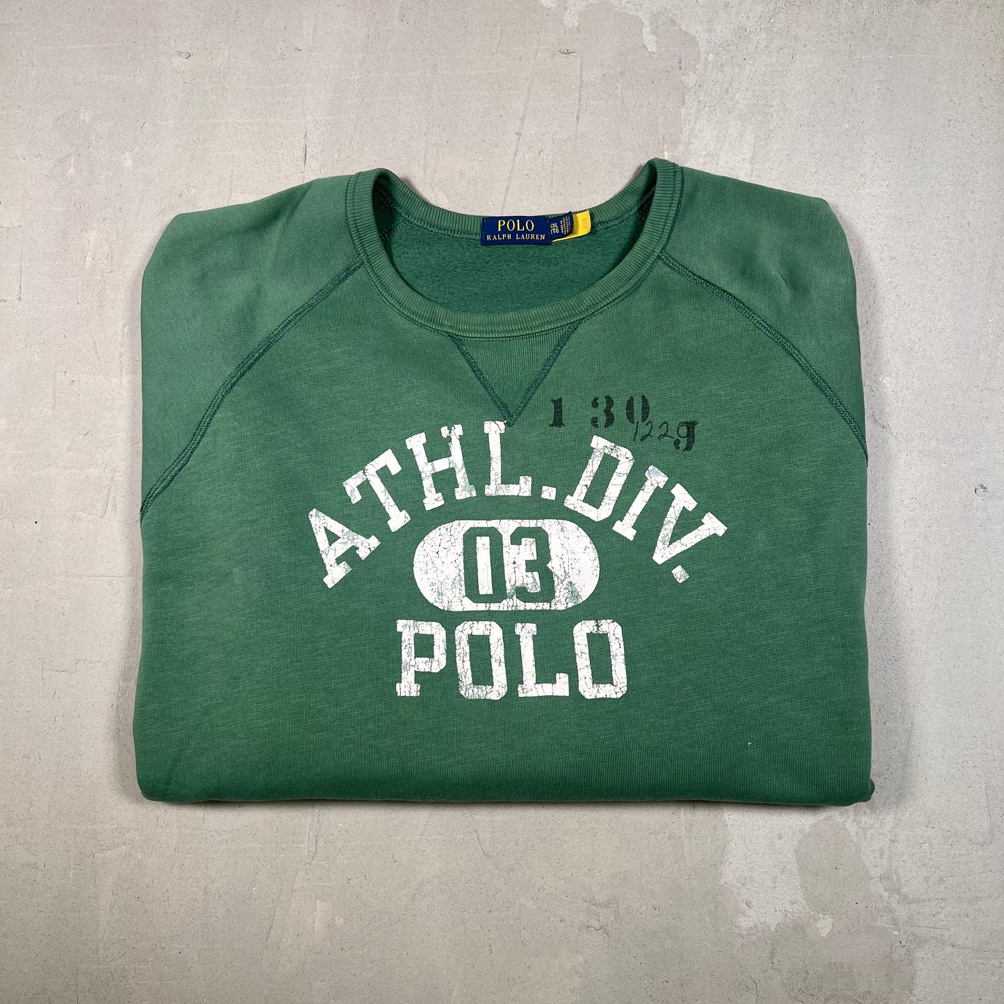 Polo Ralph Lauren Green Athletic Division Crewneck Size XXL USED v18992