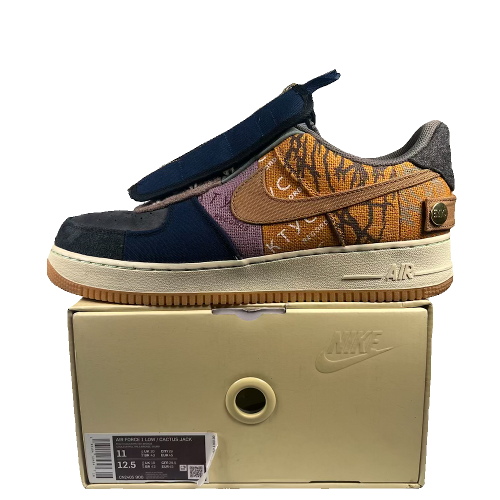 Nike Air Force 1 Low Travis Scott Cactus Jack (2019) Size 11 USED s23730