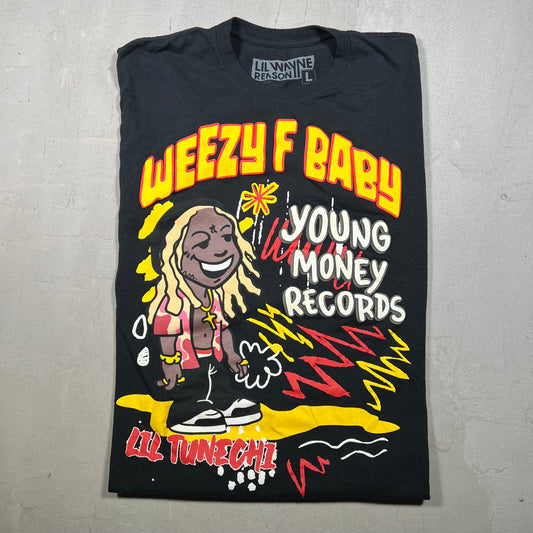 Lil Wayne Weezy F Baby Black Tee Size Large USED v19263