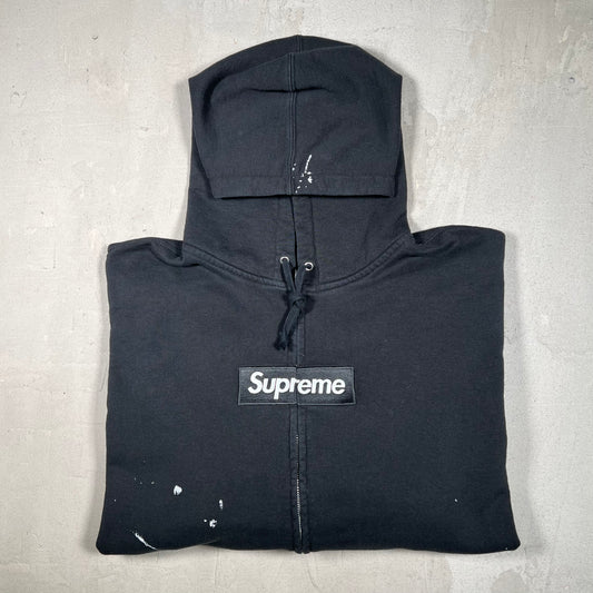 Supreme MM6 Maison Margiela Black Box Logo Zip Up Hoodie Size XXL NEW (2026)