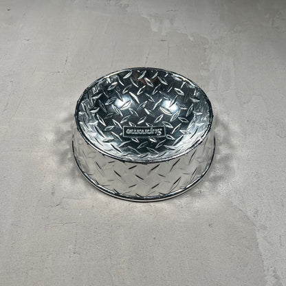 Supreme Silver Diamond Plate Dog Bowl USED x16271