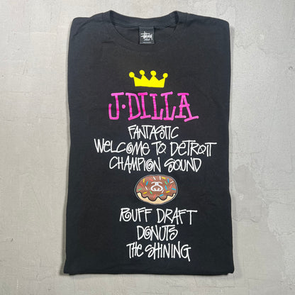 Stussy J Dilla "Dilla Day" Black Tour Tee Size Large USED x17364