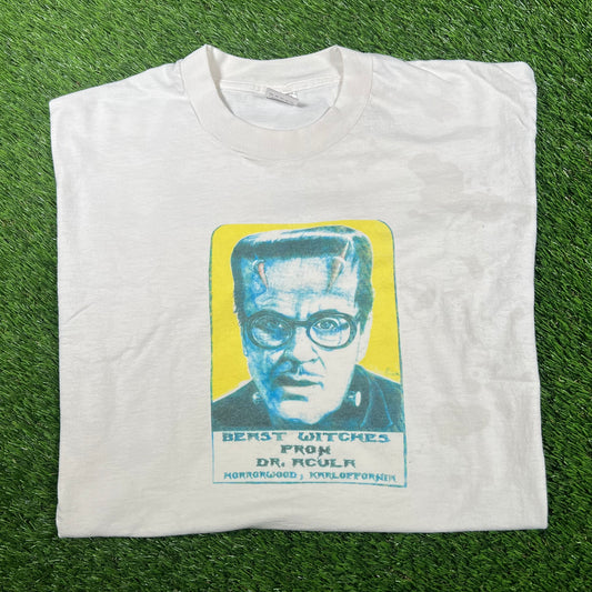 1990s Frankenstein "Beast Witches" White Tee Size Large USED v17041