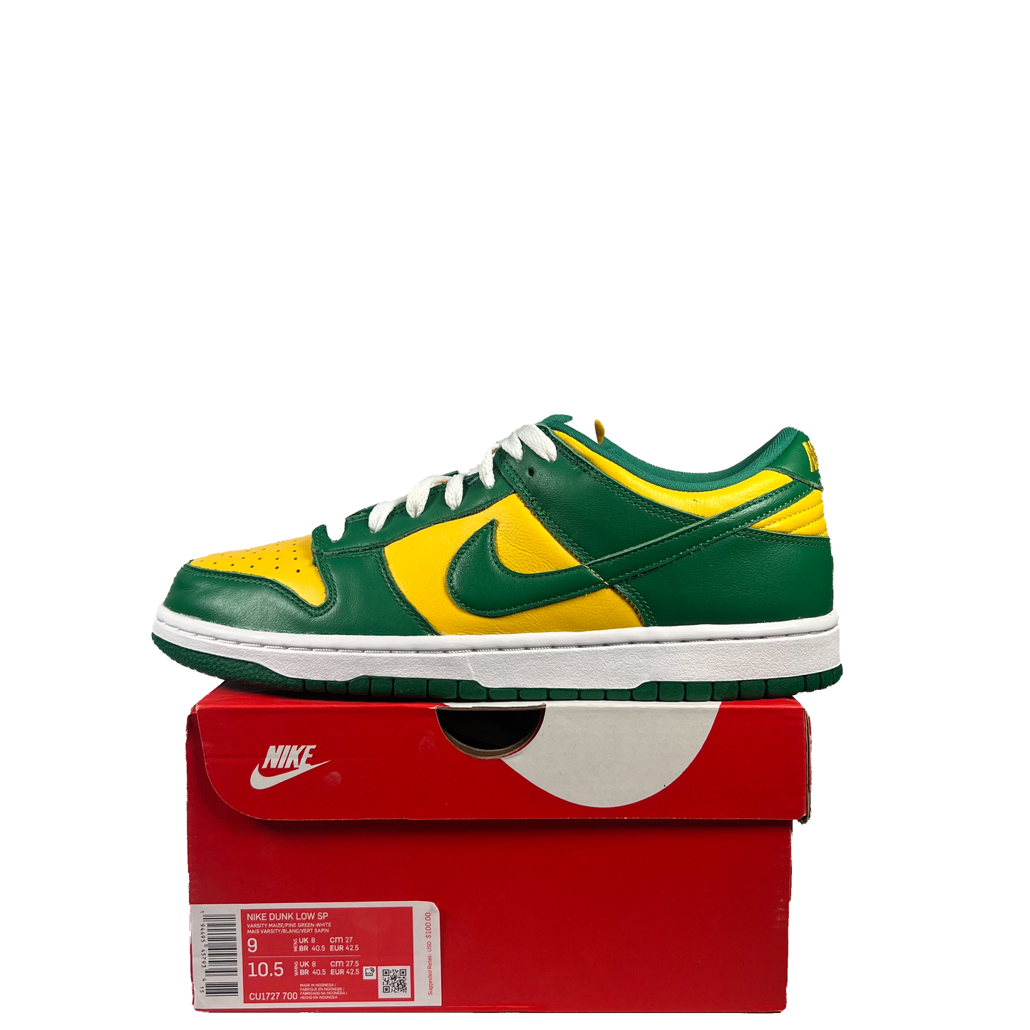 Nike Dunk Low Brazil (2020) Size 9 NEW s20716