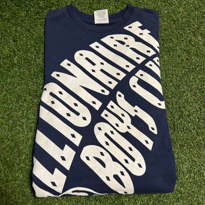 Billionaire Boys Club Chest Spellout Navy Crewneck Size Small USED x13722