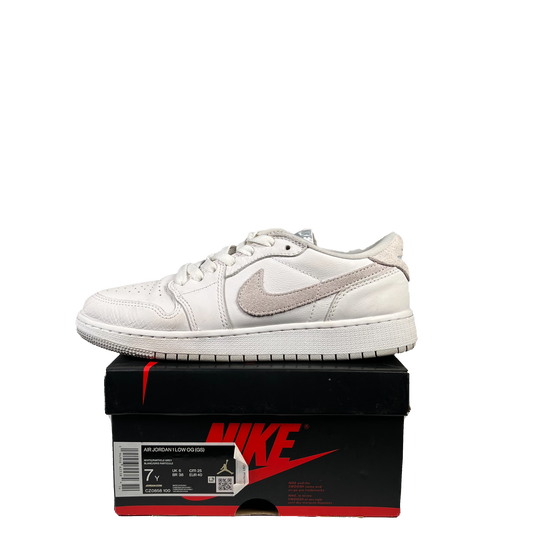 Jordan 1 Low Neutral Grey (2021) Size 7y USED s19635