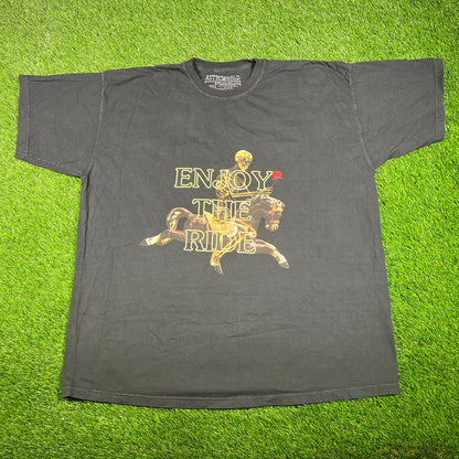 Travis Scott Black Astroworld "Enjoy the Ride" Tee Size XXL USED x15420