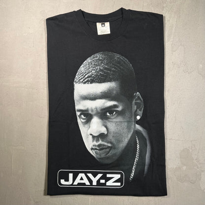 1998 Jay Z Big Head Promo Rap Black Tee Size Large USED v13949