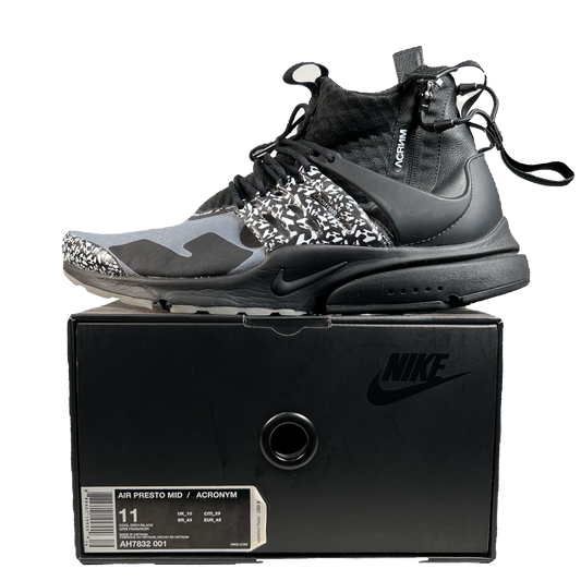 Nike Air Presto Mid Acronym Cool Grey (2018) Size 11 USED s21190