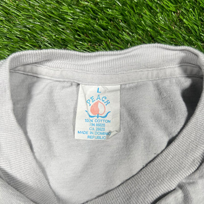 1990s Calvin and Hobbes Light Blue Quote Tee Size Large USED v16522