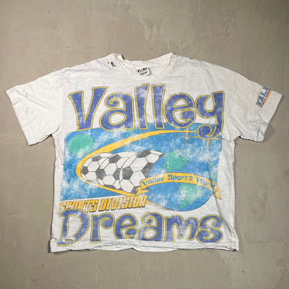 Valley Dreams Soccer White Tee Size Medium USED x17506