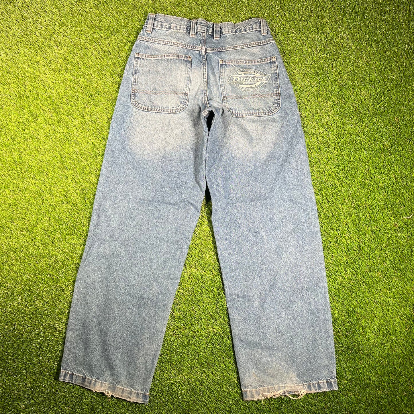 Dickies Wide Leg Blue Denim Jeans Size 30 USED v17994