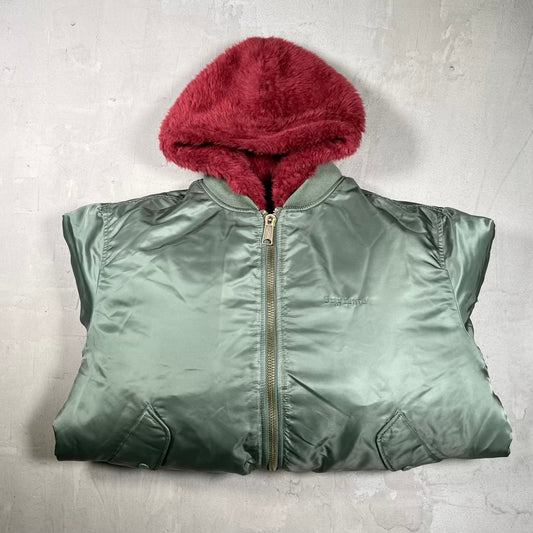 Supreme Faux Fur Reversible MA-1 Olive Jacket (2022) Size Large NEW x18421